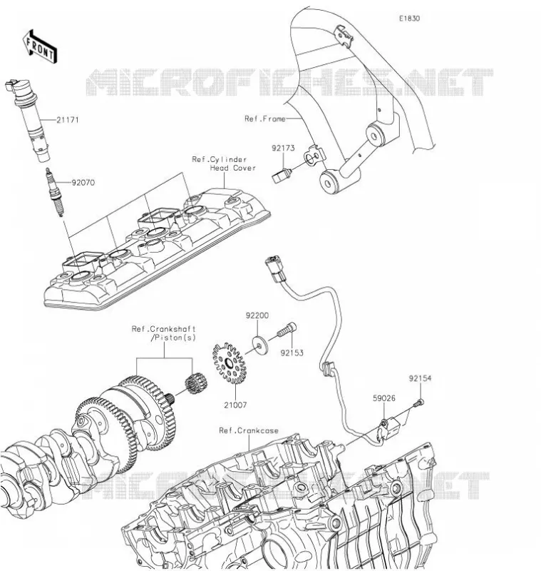 SYSTEME D&acute;ALLUMAGE Kawasaki MOTOS 1000 2021 Z H2 SE  ZR1000LMFNN