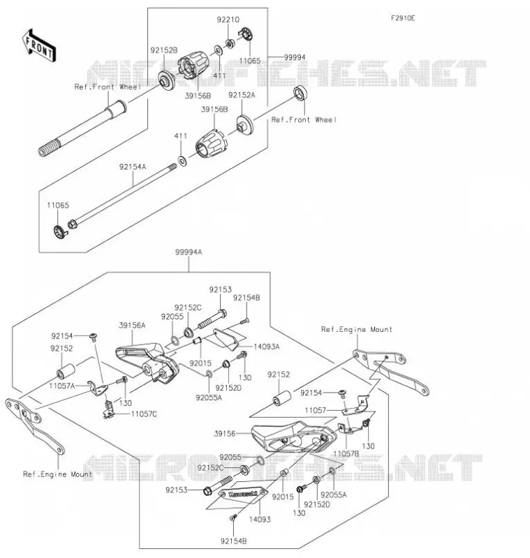 ACCESSOIRE(Slider) Kawasaki MOTOS 900 2021 Z900  ZR900FMFNL