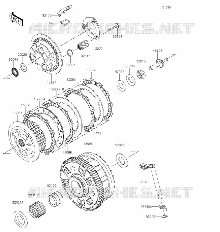 EMBRAYAGE Kawasaki MOTOS 900 2021 Z900  ZR900FMFNL