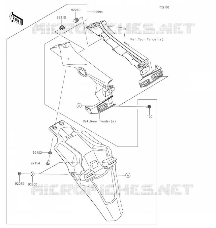 ACCESSOIRE(Extended Flap) Kawasaki MOTOS 900 2021 Z900  ZR900HMFNN