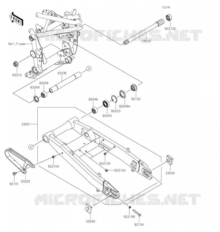 BRAS OSCILLANT Kawasaki MOTOS 900 2021 Z900  ZR900HMFNN