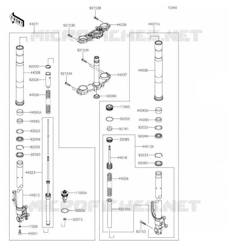 FOURCHE Kawasaki MOTOS 900 2021 Z900  ZR900HMFNN