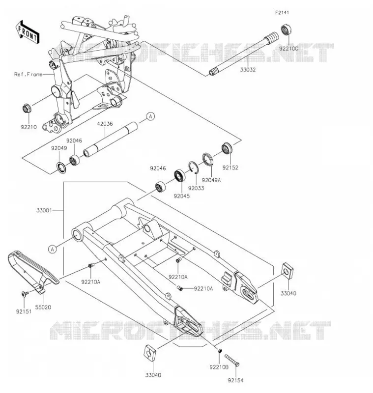 BRAS OSCILLANT Kawasaki MOTOS 900 2021 Z900  ZR900HMFNN