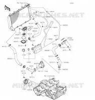 TUYAU D'EAU pour Kawasaki Z900 2021