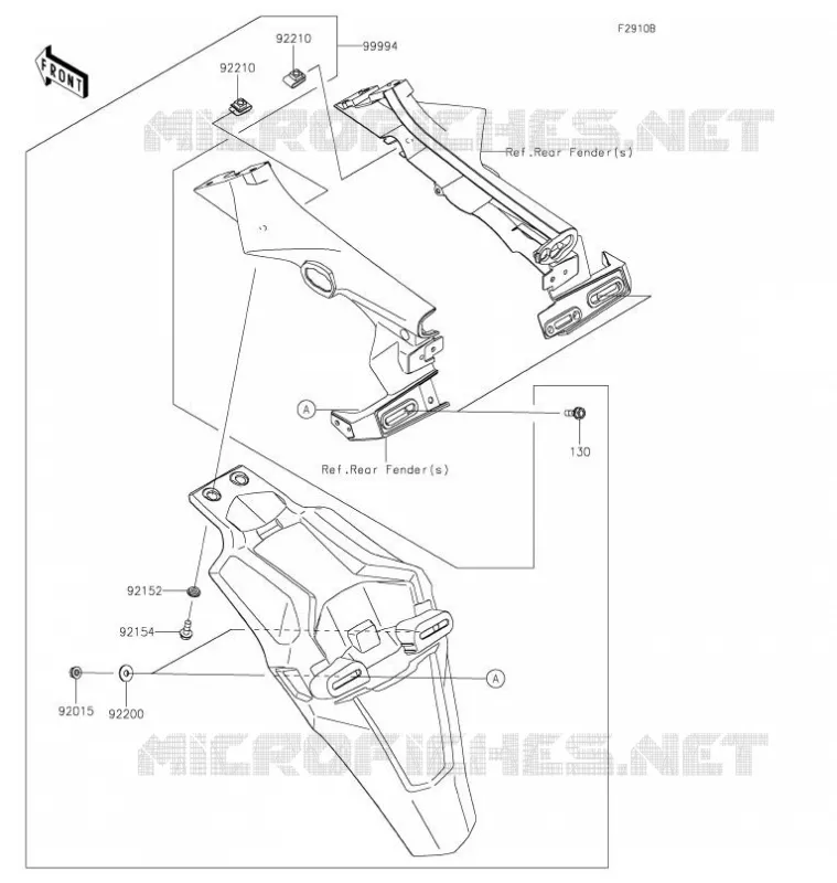 ACCESSOIRE(Extended Flap) Kawasaki MOTOS 900 2021 Z900  ZR900HMFNN