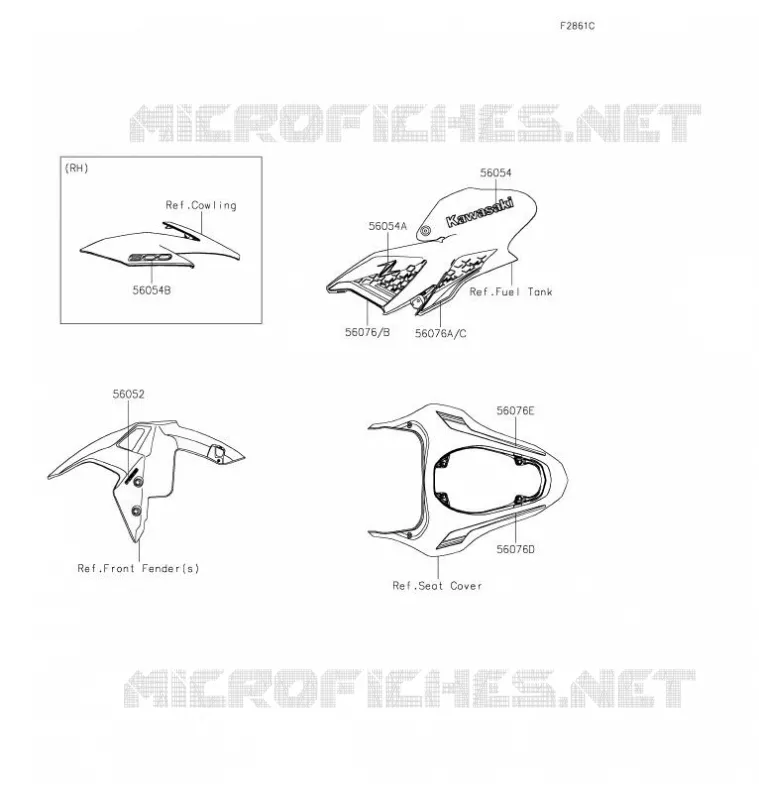AUTOCOLLANT(WHITE) Kawasaki MOTOS 900 2021 Z900  ZR900HMFNN