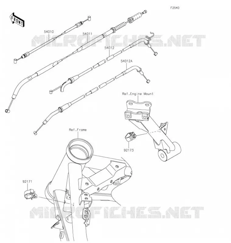 CABLES Kawasaki MOTOS 900 2021 Z900  ZR900HMFNN
