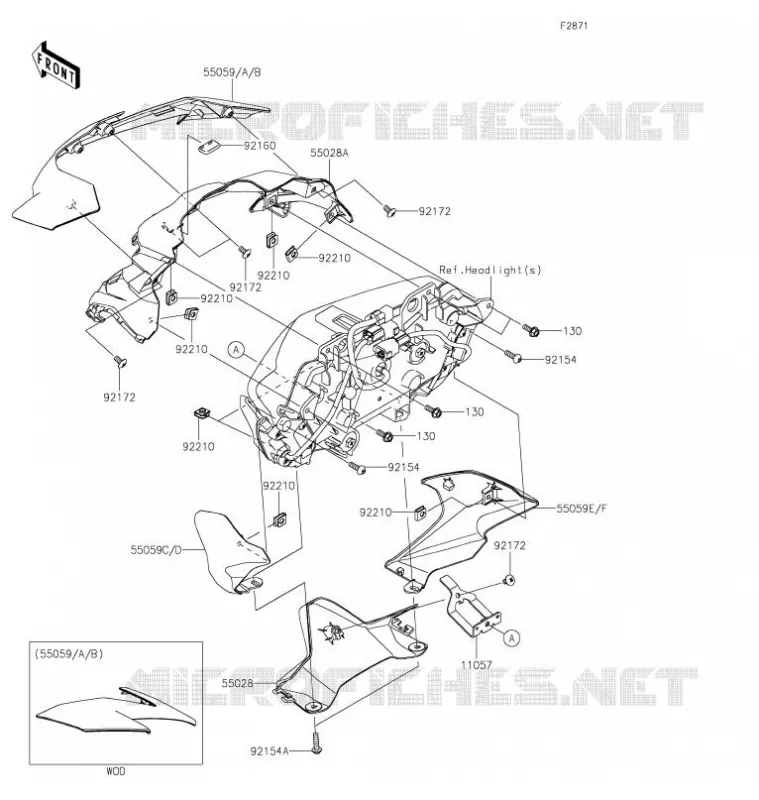 CARENAGE Kawasaki MOTOS 900 2021 Z900  ZR900HMFNN