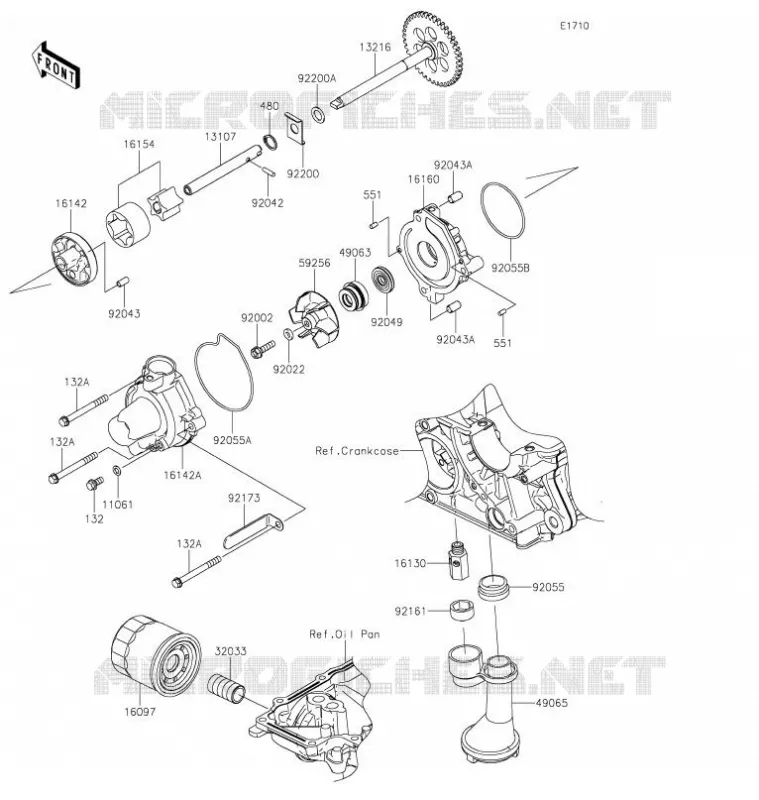 POMPE A HUILE Kawasaki MOTOS 900 2021 Z900  ZR900HMFNN