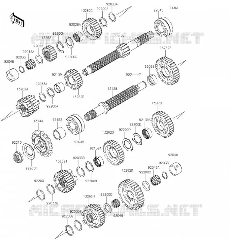 TRANSMISSION Kawasaki MOTOS 900 2021 Z900  ZR900HMFNN