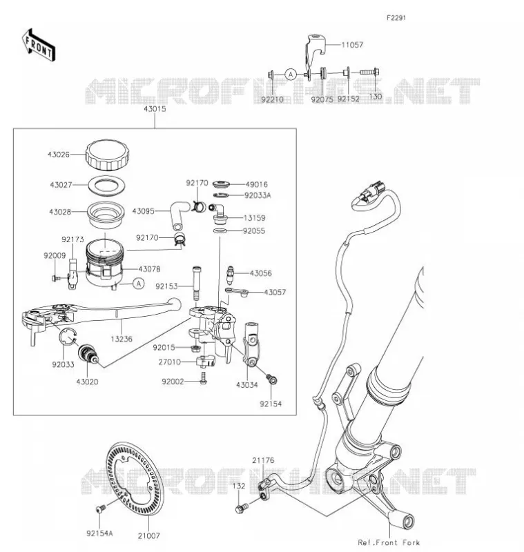 MAITRE CYLINDRE AV Kawasaki MOTOS 900 2021 Z900RS CAFE  ZR900LMFNN