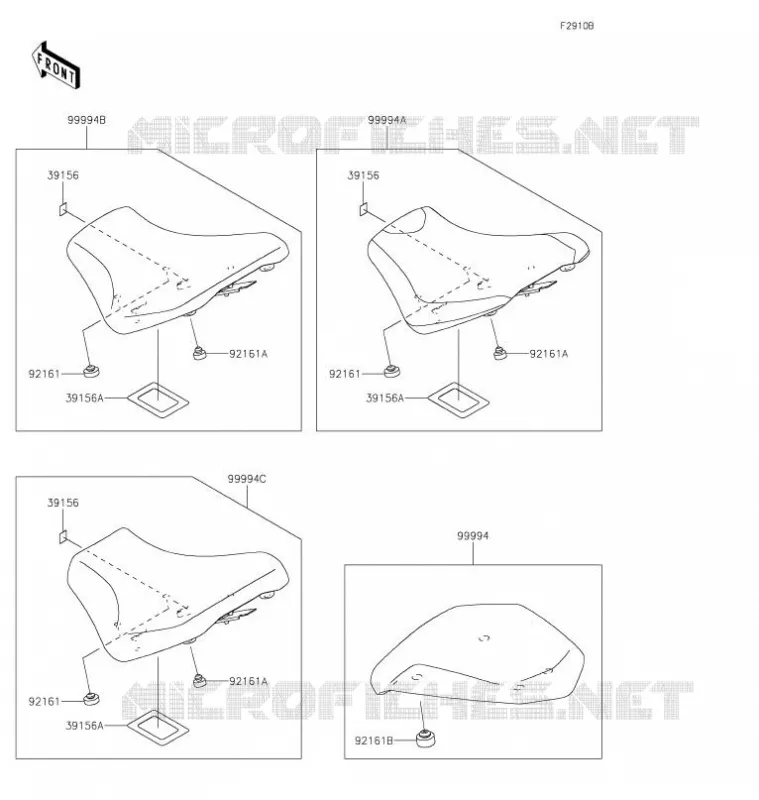 ACCESSOIRE(Seat) Kawasaki MOTOS 1000 2021 NINJA H2 SX SE PLUS  ZX1002DMFNN