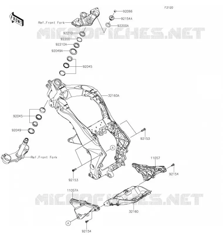 CADRE Kawasaki MOTOS 1000 2021 NINJA 1000SX  ZX1002KMFAN