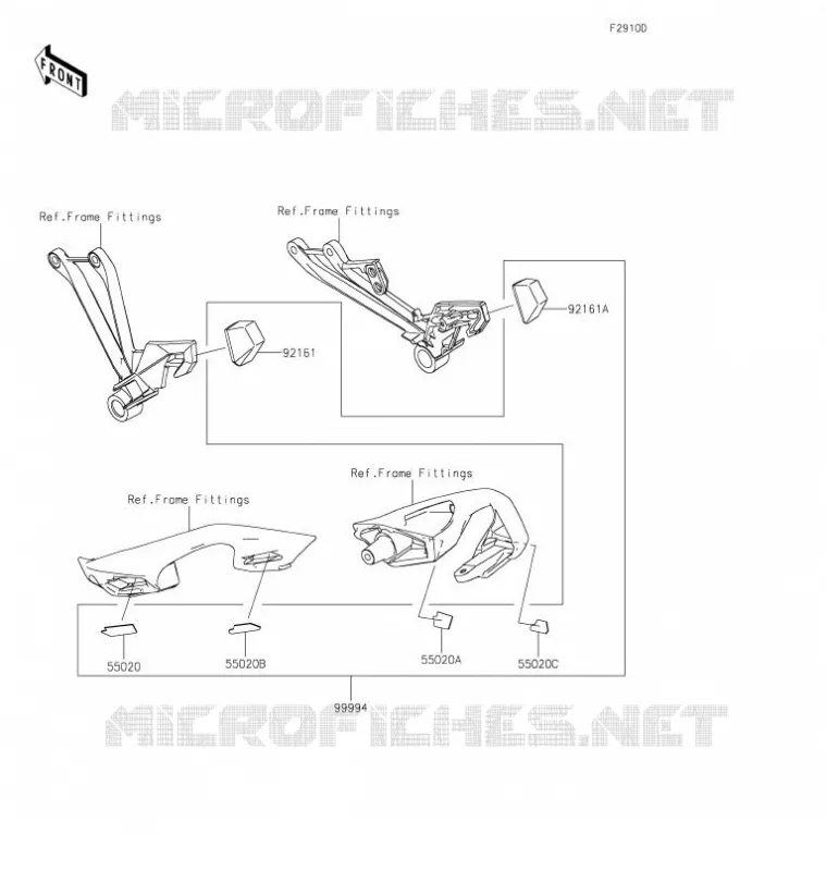 ACCESSOIRE(Bag Fitting Kit) Kawasaki MOTOS 1000 2021 NINJA 1000SX  ZX1002KMFNL