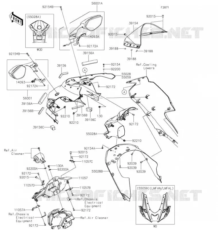 CARENAGE Kawasaki MOTOS 1000 2021 NINJA ZX-10R  ZX1002LMFNN