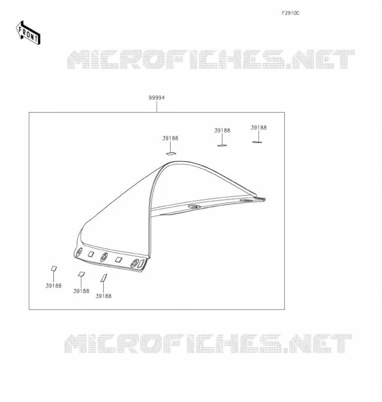ACCESSOIRE(Windshield) Kawasaki MOTOS 1000 2021 NINJA ZX-10RR  ZX1002NMFNN
