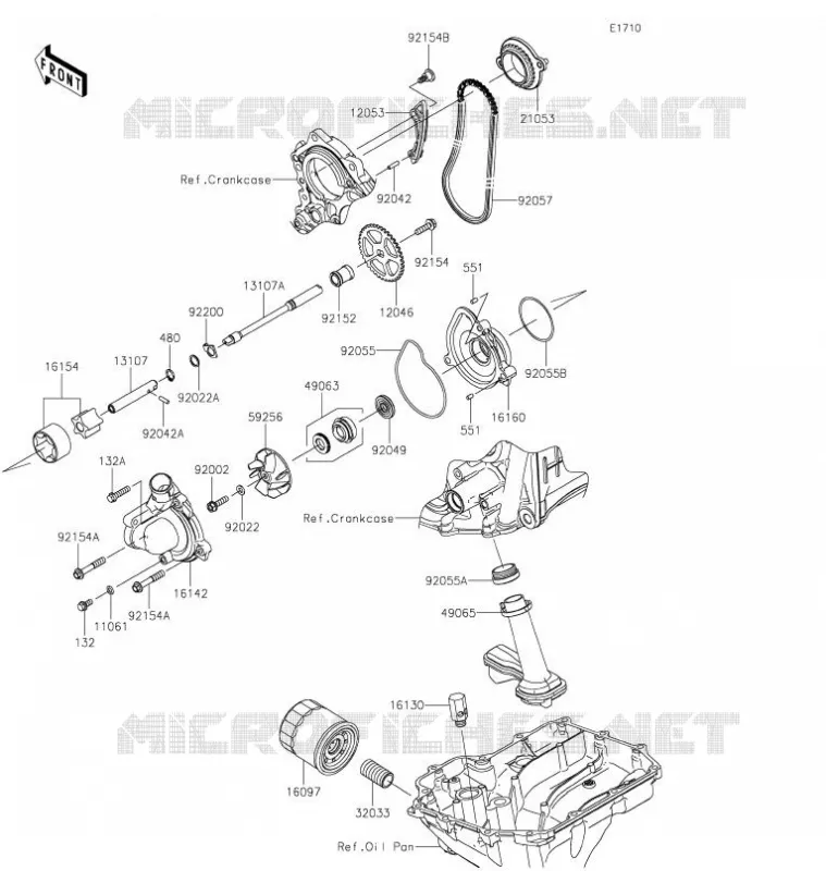 POMPE A HUILE Kawasaki MOTOS 1000 2021 NINJA ZX-10RR  ZX1002NMFNN