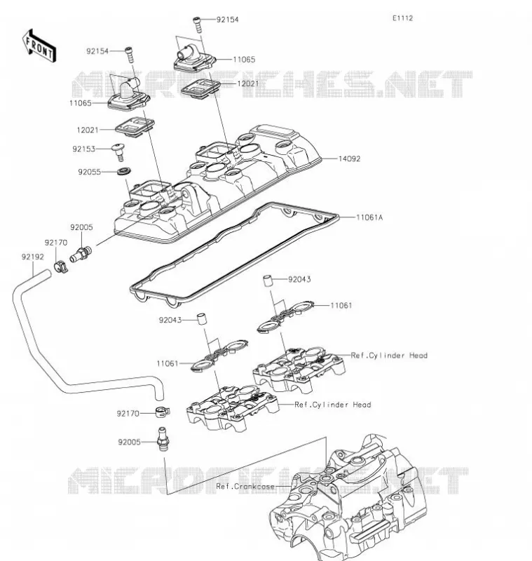 COUVERCLE DE CULASSE Kawasaki MOTOS 636 2021 NINJA ZX-6R  ZX636GMFAL