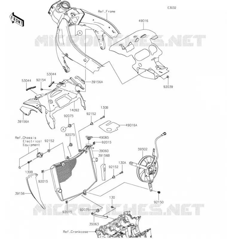 RADIATEUR Kawasaki MOTOS 636 2021 NINJA ZX-6R  ZX636GMFAL