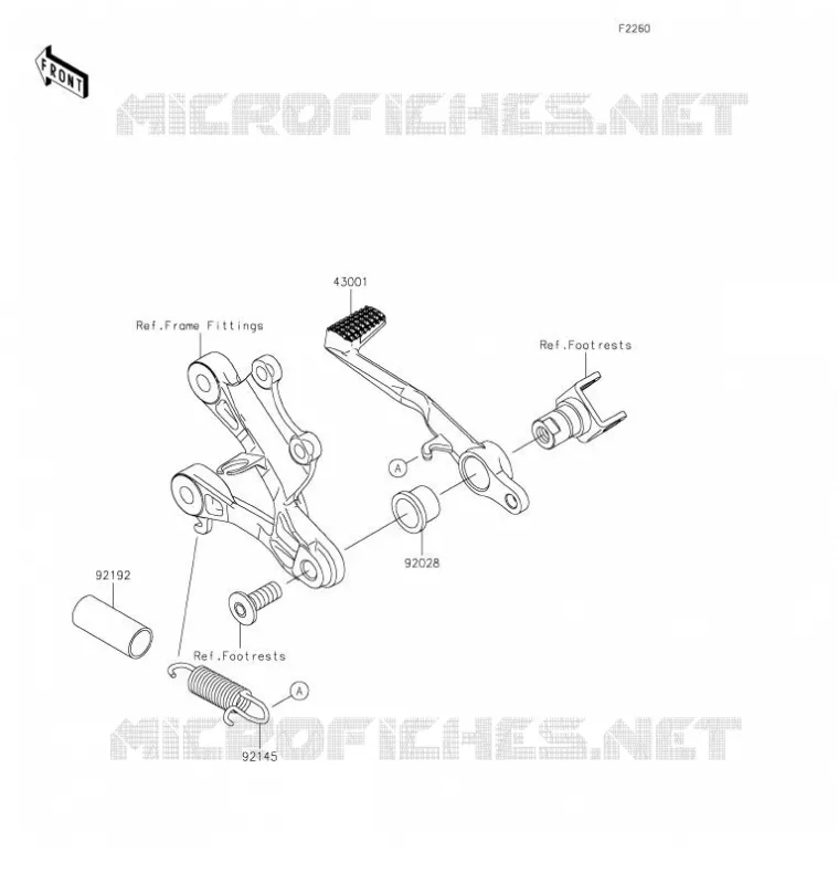 PEDALE DE FREIN/TORQUE LINK Kawasaki MOTOS 636 2021 NINJA ZX-6R  ZX636HMFNN