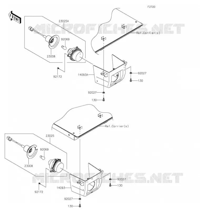 FEUX ARRI&Egrave;RE(S) Kawasaki SSV 1000 2021 MULE PRO-DXT  KAF1000AMFNN