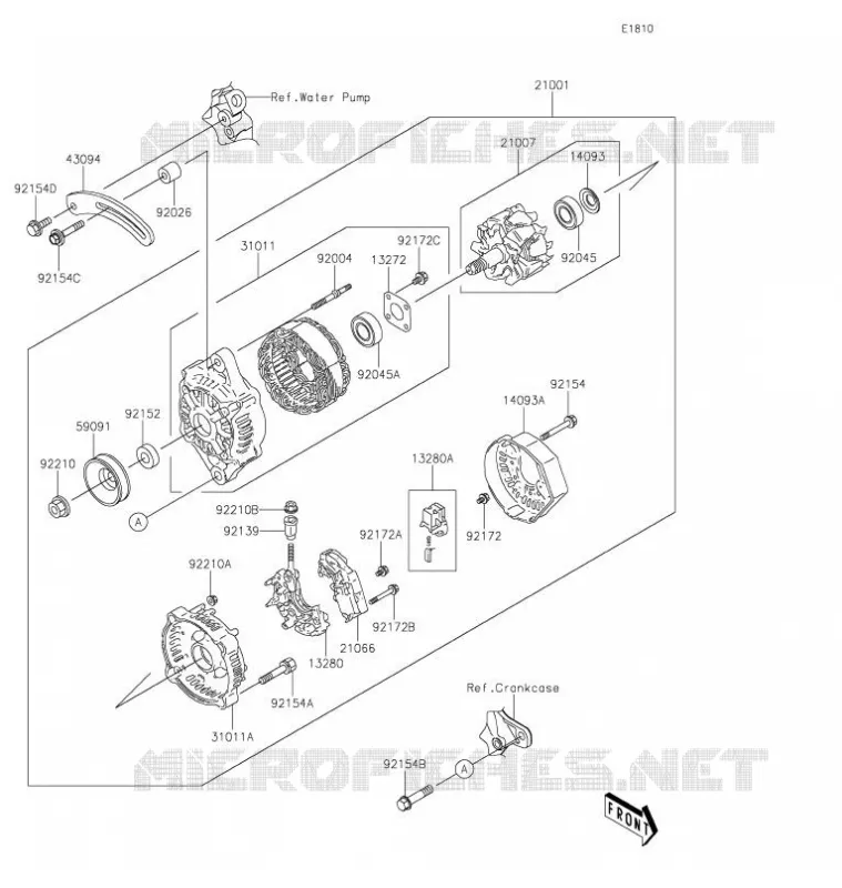 GENERATEUR Kawasaki SSV 1000 2021 MULE PRO-DXT  KAF1000AMFNN