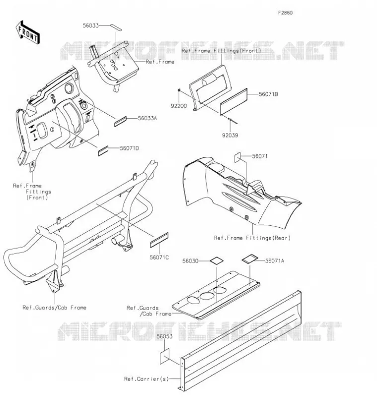ETIQUETTES Kawasaki SSV 400 2021 MULE SX  KAF400JMFNN
