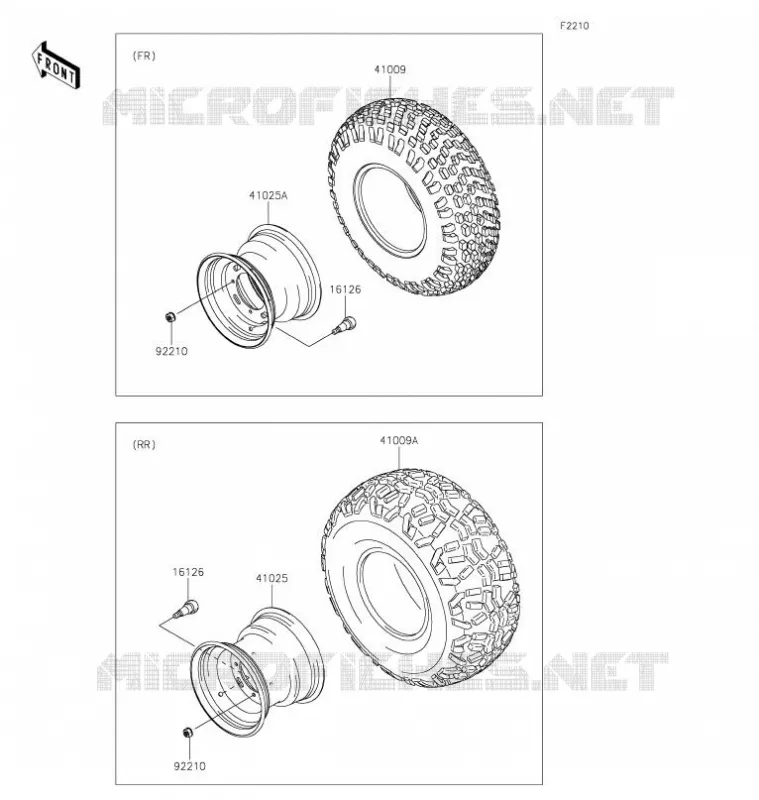 ROUE/PNEUS Kawasaki SSV 400 2021 MULE SX  KAF400JMFNN