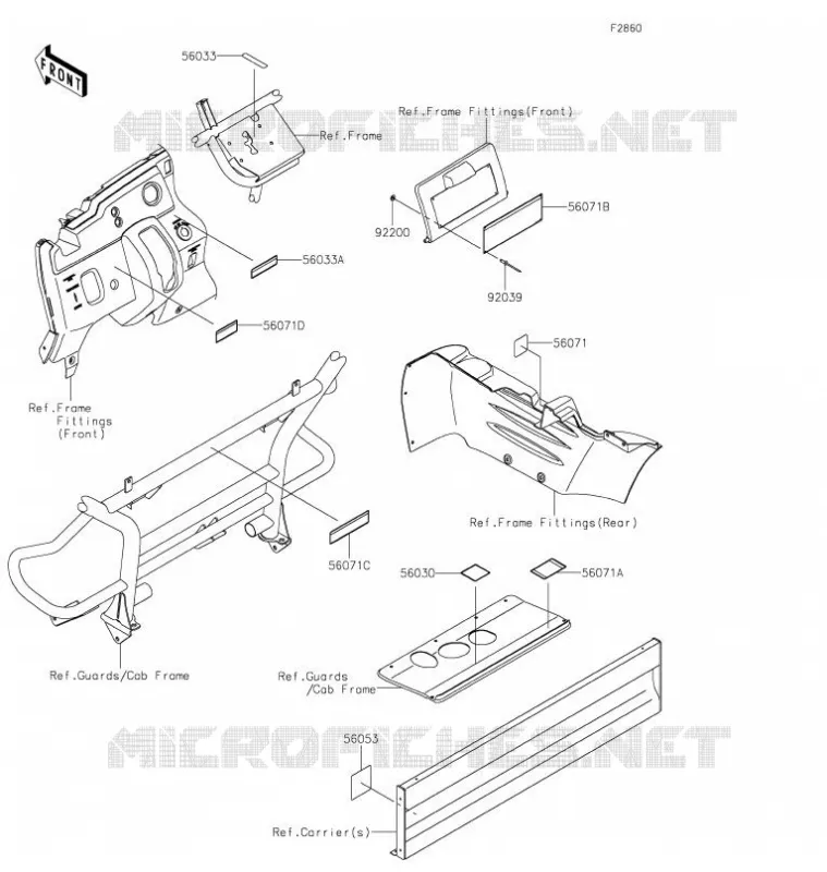 ETIQUETTES Kawasaki SSV 400 2021 MULE SX  KAF400JMFNN