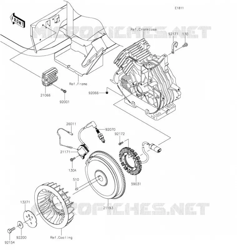 GENERATEUR/BOBINE Kawasaki SSV 400 2021 MULE SX  KAF400JMFNN