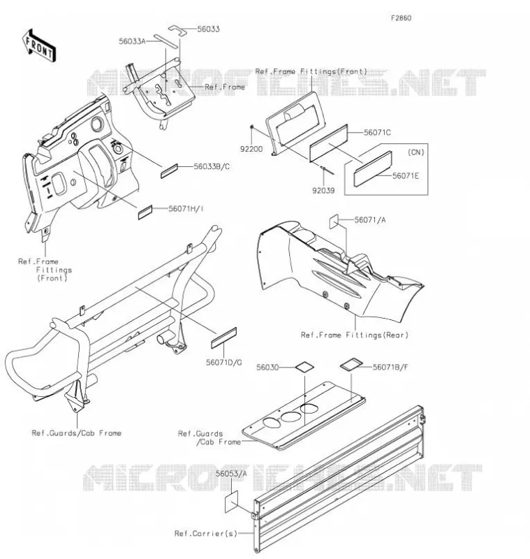 ETIQUETTES Kawasaki SSV 400 2021 MULE SX 4X4  KAF400RMFNN