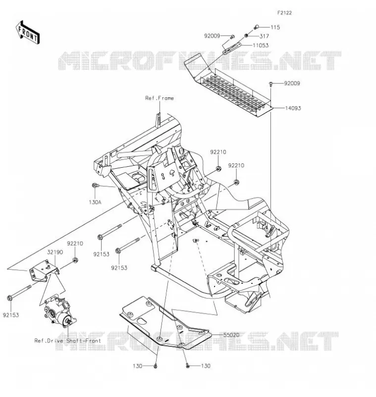 SUPPORT MOTEUR Kawasaki SSV 400 2021 MULE SX 4X4  KAF400RMFNN