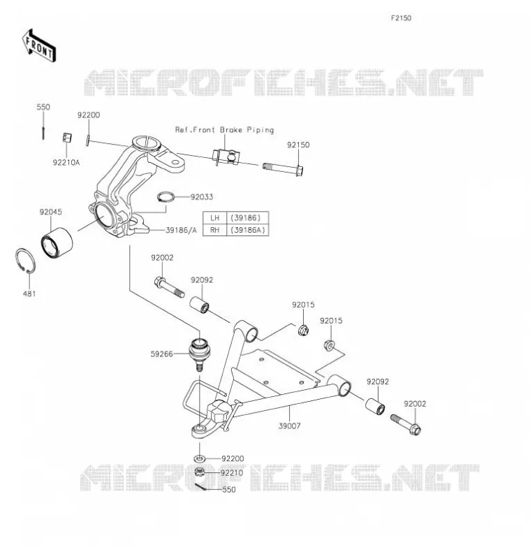 SUSPENSION Kawasaki SSV 400 2021 MULE SX 4X4  KAF400RMFNN