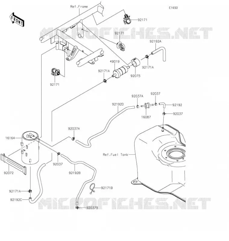 SYSTEME D'EVAPORATION CARBURANT Kawasaki SSV 400 2021 MULE SX 4X4  KAF400RMFNN