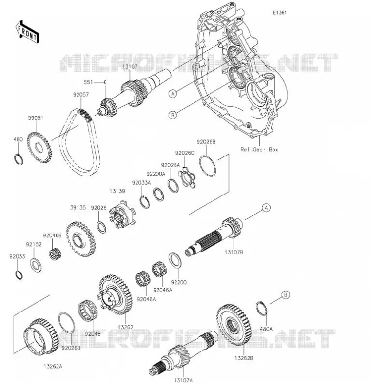 TRANSMISSION Kawasaki SSV 400 2021 MULE SX 4X4  KAF400RMFNN