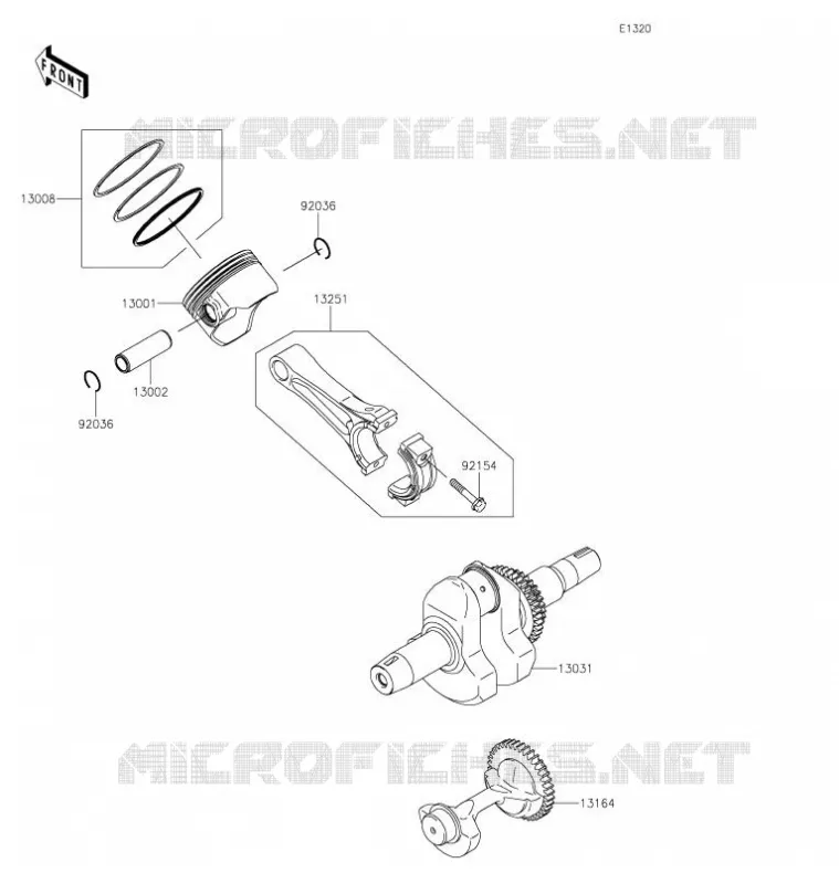 VILEBREQUIN/PISTON Kawasaki SSV 400 2021 MULE SX 4X4  KAF400RMFNN
