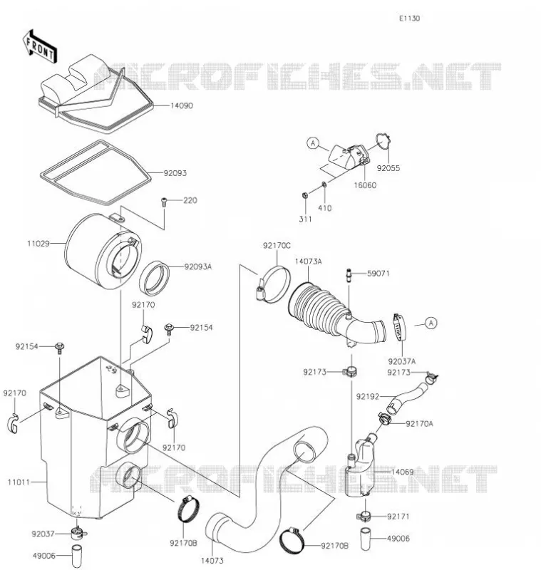 FILTRE A AIR Kawasaki SSV 400 2021 MULE SX 4X4  KAF400SMFNN
