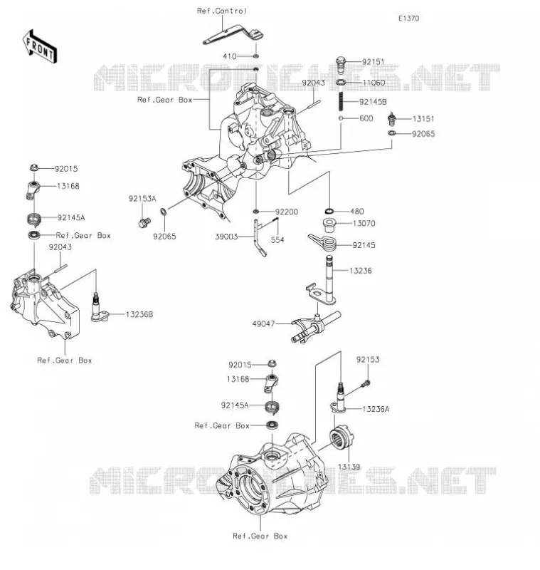 SELECTEUR Kawasaki SSV 400 2021 MULE SX 4X4  KAF400SMFNN