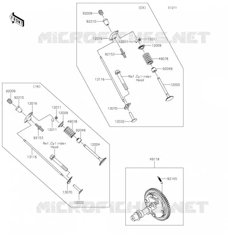 SOUPAPE/ARBRE A CAME Kawasaki SSV 400 2021 MULE SX 4X4  KAF400SMFNN