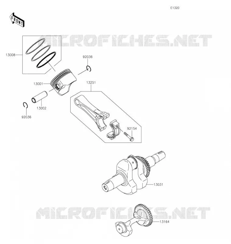 VILEBREQUIN/PISTON Kawasaki SSV 400 2021 MULE SX 4X4  KAF400SMFNN
