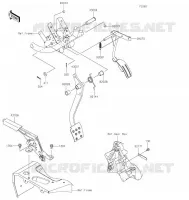 PEDALE DE FREIN/LEVIER ACCELERATEUR pour Kawasaki MULE SX 4X4 2021