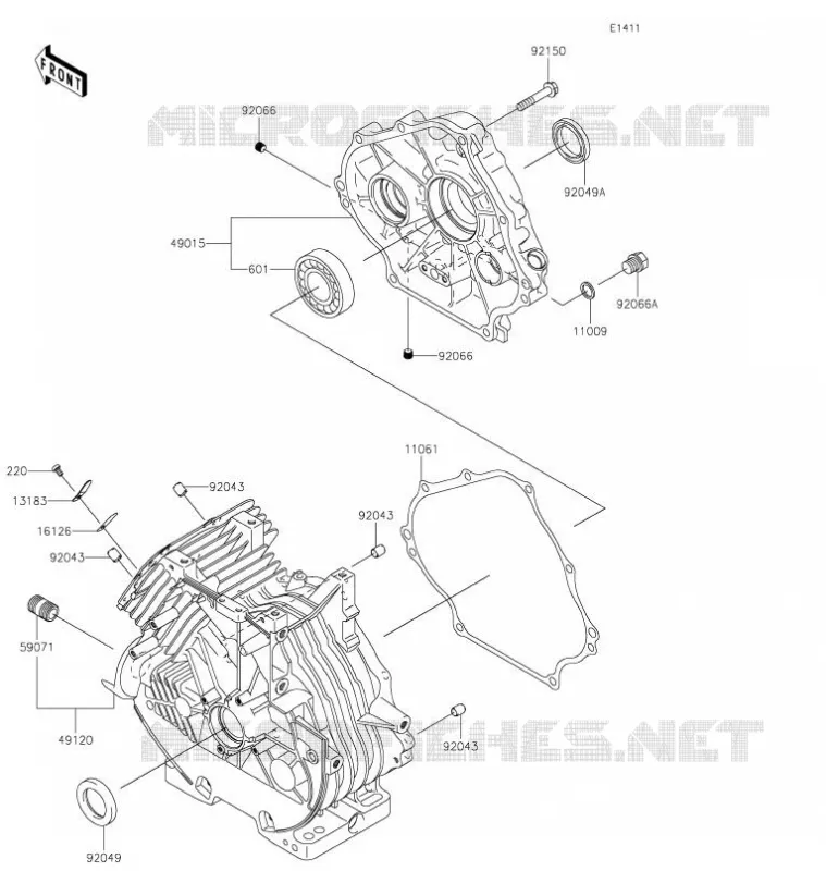 CARTER MOTEUR(S) Kawasaki SSV 400 2021 MULE SX 4X4  KAF400TMFNN