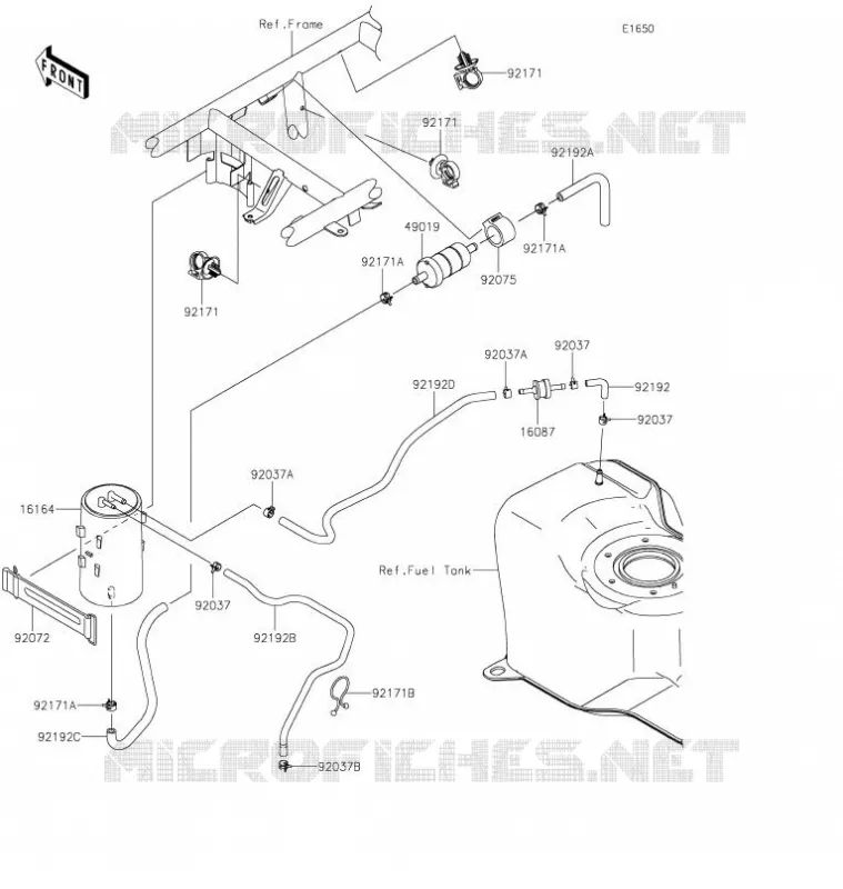SYSTEME D'EVAPORATION CARBURANT Kawasaki SSV 400 2021 MULE SX 4X4  KAF400TMFNN