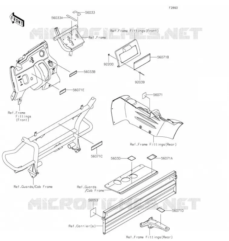ETIQUETTES Kawasaki SSV 400 2021 MULE SX 4X4  KAF400WMFNN