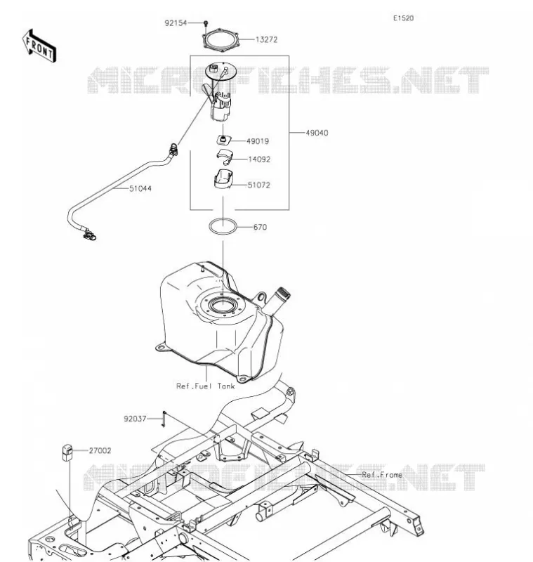 POMPE A ESSENCE Kawasaki SSV 400 2021 MULE SX 4X4  KAF400WMFNN