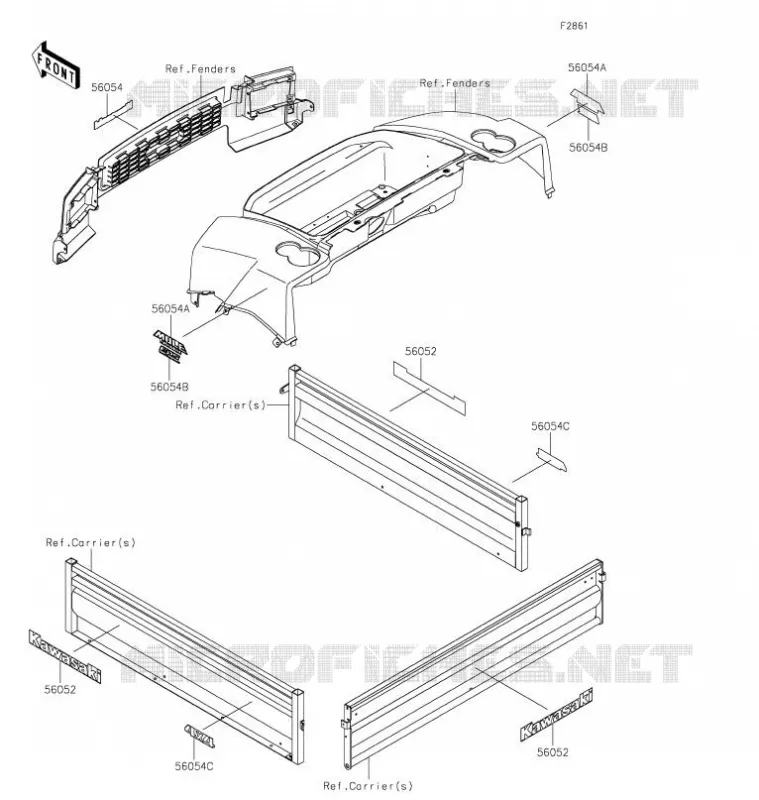 AUTOCOLLANT Kawasaki SSV 620 2021 MULE 4010 4X4  KAF620MMFNN