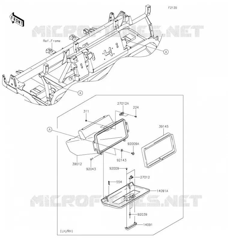 BOITE AVANT Kawasaki SSV 620 2021 MULE 4010 4X4  KAF620MMFNN