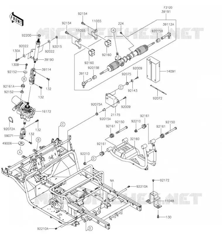 CADRE Kawasaki SSV 620 2021 MULE 4010 4X4  KAF620MMFNN