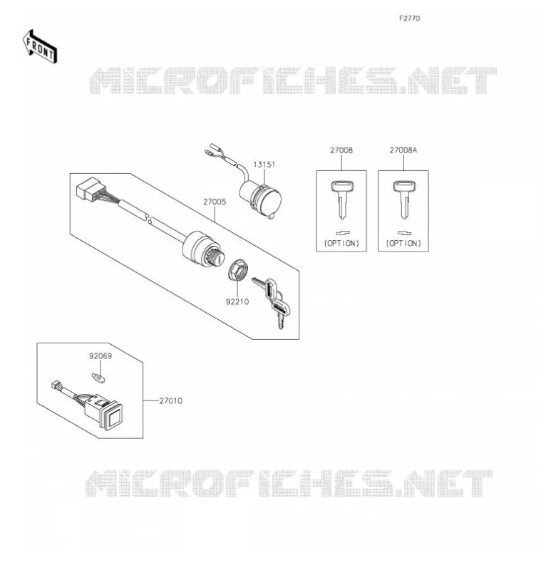 CONTACTEUR Kawasaki SSV 620 2021 MULE 4010 4X4  KAF620MMFNN