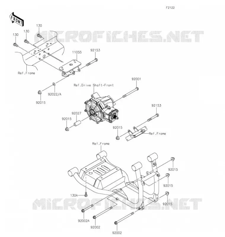 SUPPORT MOTEUR Kawasaki SSV 620 2021 MULE 4010 4X4  KAF620MMFNN